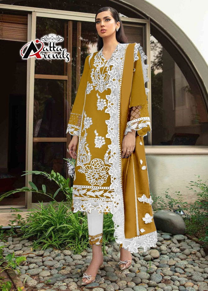 Atta Trendz 2712 Designer Fancy Wear Top And Pant With Dupatta Collection